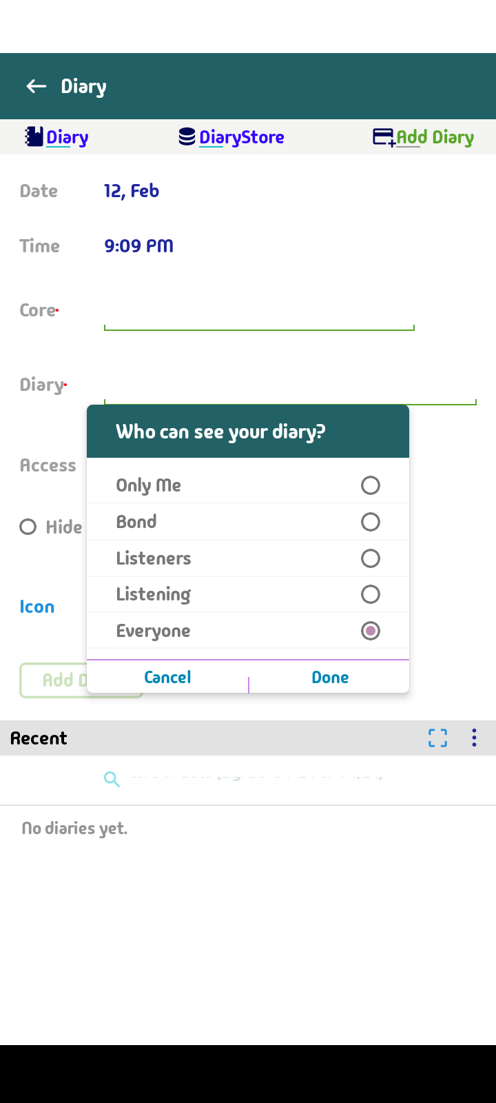 Truuze settings and privacy controls